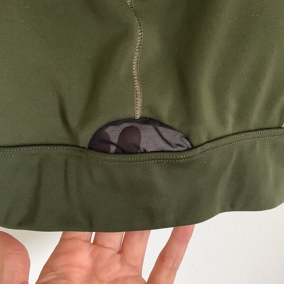 Athleta dark green sports bra with inserts, size small - Picture 2 of 6